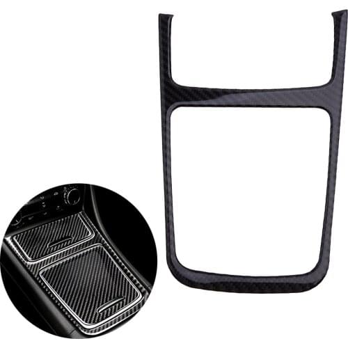 Carbon Fiber Center Console Gear Shift Panel Frame Trim Fit for Mercedes Benz A GLA CLA Class 2015 2016 2017