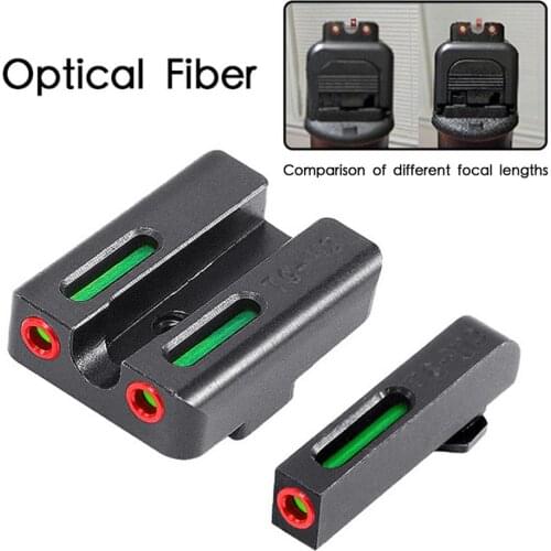 Fiber Optic Sight Stainless Steel Accurate Fiber Sight Tactical Fiber Optic Front And Rear Red/green Dot Sights Weapon Equipment