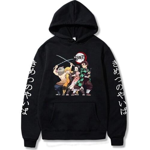 Japanese Anime Demon Slayer: Kimetsu No Yaiba Printed Hoodies Men Pullover Hoodie