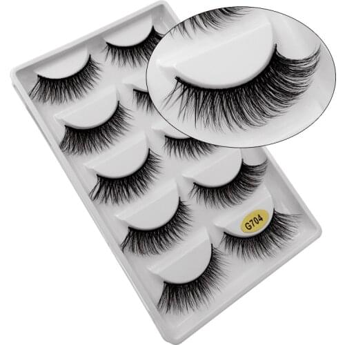 YSDO 5 pairs false eyelashes natural lashes makep 3d fake lashes makeup full strip eyelashes mink lashes 3d mink eyelashes G704