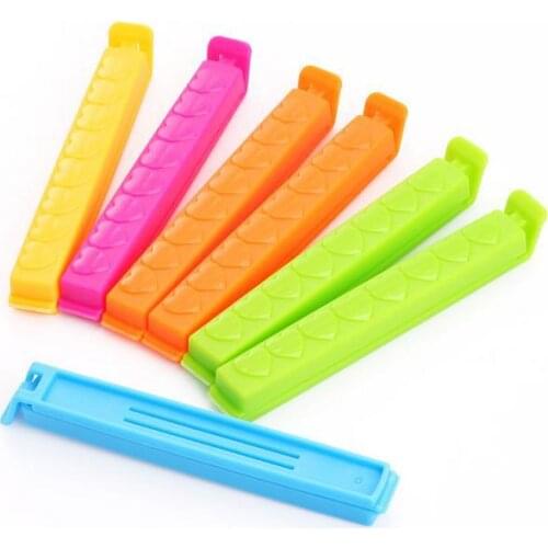 Korean Style Food/Tea Sealing Clip Love Heart Printing Bag Clips Household Gadgets 7 Pieces/Lot Plastic Clips for Food