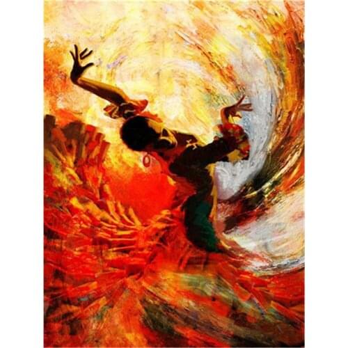 Woman Dance Printed Canvas 11CT Cross Stitch DIY Embroidery Set DMC Threads Handiwork Painting Knitting Needlework Different