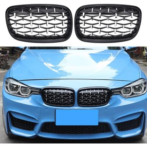 1 Pair Car Front Kidney Grille ABS Car Front Bumper Grill Racing Grills For BMW E70 E71 E72 X5 X6 2006-2013 Car Exterior Parts