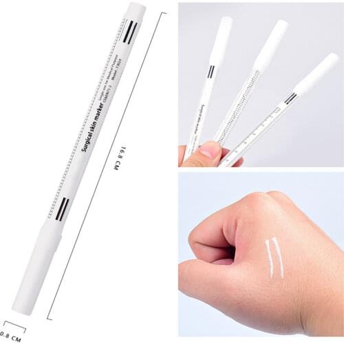 1pcs White Surgical Eyebrow Tattoo Skin Marker Pen Tools Microblading Accessories Tattoo Marker Pen Permanent Makeup