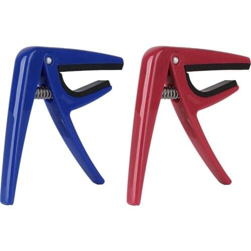 2 Pcs Quick Change Trigger Capo Key Clamp Fr Acoustic Electric Classic Ukulele, No.05 Blue & No.03 Red