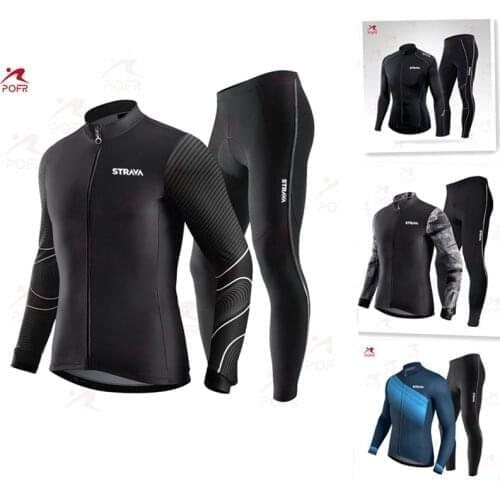 2021 strava cycling suits autumnnew cycling shirt with long sleeves MTB mountain bike riding seniorroad cycling clothing jersey