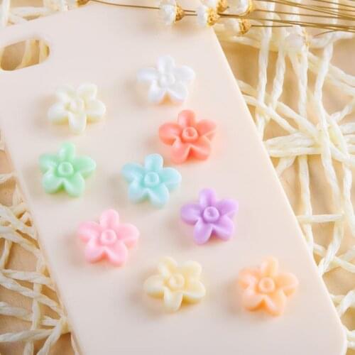 250pcs 15mm Flowers Rhinestone Flatback Resin Cabochon. Scrapbooking, Cell Phone, Nail Art, Decoden, Kawaii