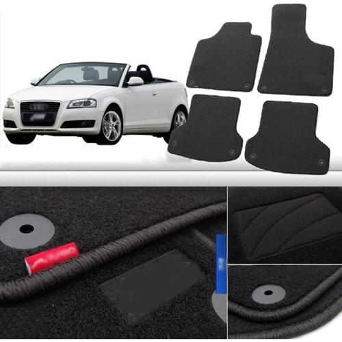 4pcs Premium Auto Fabric Nylon Anti-slip Floor Mats Carpet For Audi A3