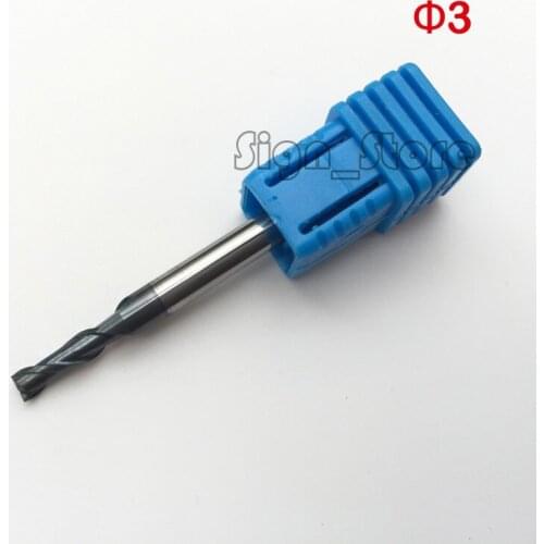 5pcs 4*3*8*50 2F carbide end mill HRC55 Two Flute Cutting milling tool cutter cnc tool milling metal NANO Coated