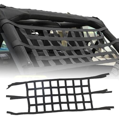 Car Roof Net For Jeep Wrangler Heavy Duty Sunshade Soft Roof Net Exterior Network Storage Top Cover Car Hammock Cargo Rest Bed