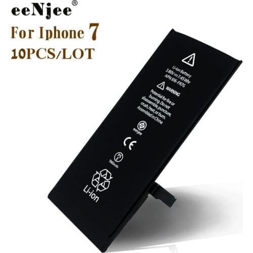 EENJEE Original IC Cell Phone Batteries 10PCS For Iphone 7 0 Cycle rohs high quality 7G smartphone battery replacement