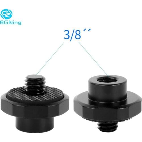 BGNing Aluminum Alloy 3/8" Female to 3/8" 1/4" Male Screw Mount Adapter Tripod Plate Screw for Camera Flash Tripod Monitor