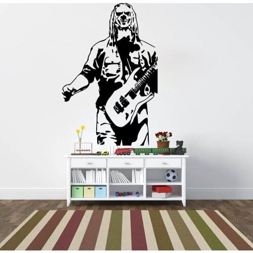 Large Guitar singer Wall Sticker Music Super Star Wall Decal for Kids Room Bedroom Wall Decor Vinyl Home Decor Wallpaper C857
