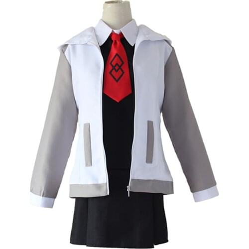 Brdwn Fate/Grand Order FGO womens shielder Mash Kyrielight School uniform dress suit (Coat+Dress+Tie)