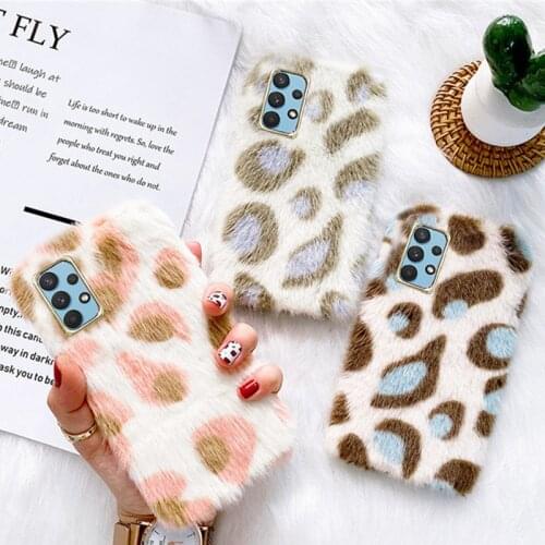 For Samsung A72 5G Case fluffy Rabbit Phone Cover For Samsung A52 5G A32 4G Case warm Fur Plush Cases On Samsung Galaxy M31S M40