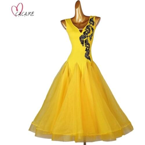 Elegant Ballroom Dress Dance Competition Dresses Standard Tango Waltz Modern Costume Women Flamenco Customize D0833 Big Hem