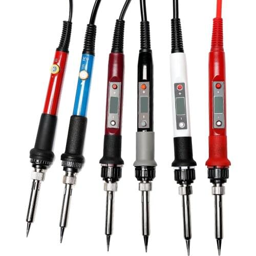 60W Electric Soldering Irons Kit Temperature Adjustable soldering iron stand cleaner Iron Tips Welding Gun Repair Tools