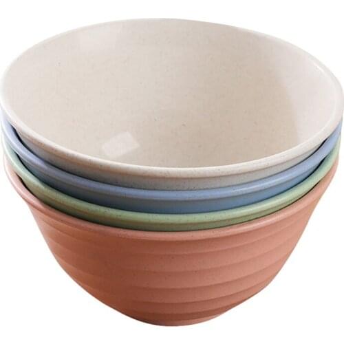 4Xcereal Bowls Set - Lightweight, Eco Friendly Wheat Straw Bowls, Cereal Bowls - For Rice,Fruit, Noodle, Soup Bowls