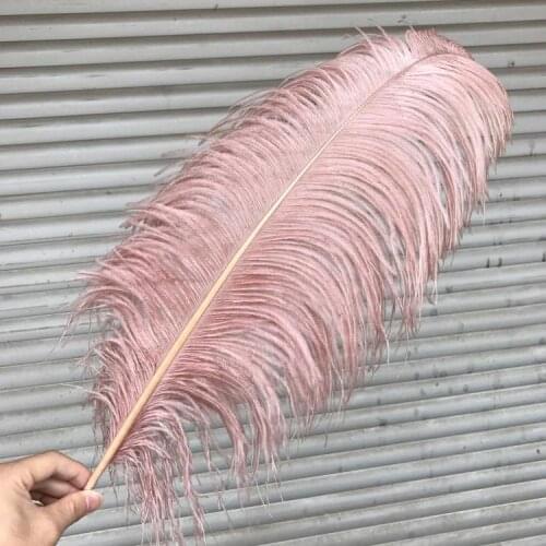 50pcs/lot Leather Pink ostrich feathers 50-55cm 20-22inch big pole ostrcih plumes for wedding centerpieces&party decorations