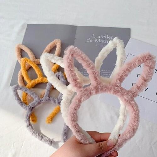 Fashion Plush Cat Rabbit Ear Hairband Baby Girls Cute Headband Girl Hair Accessories Kroean Style Headwear Headband