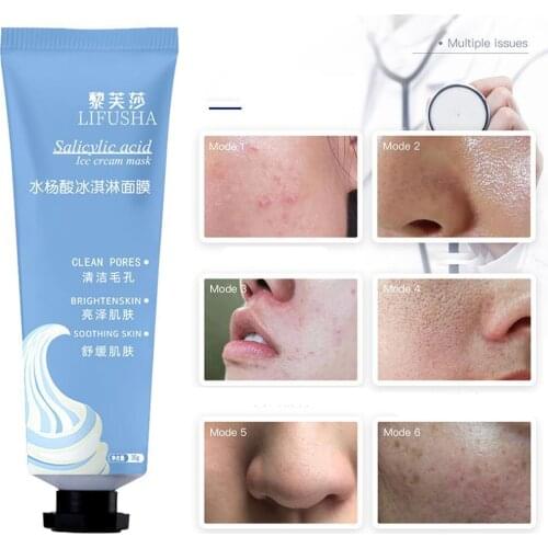 2021 New Salicylic Acid Ultra Cleansing Mask Ice Cream Skin Shrink Pores Moisturizing Masks Mask Mask Cleansing Care Whiten U9N4