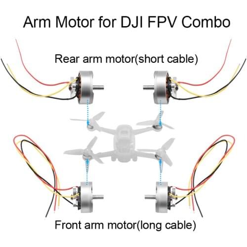 Original Motor Repair Spare Part for DJI FPV Drone Front Rear Arm Motor with Cable for DJI FPV Combo Aircraft Motors Replacement
