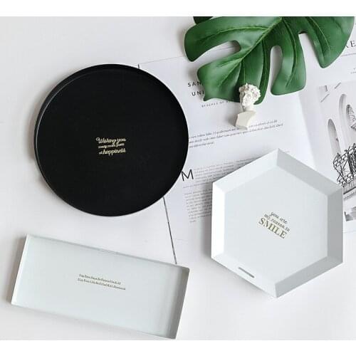 Jewelry Display Tray Nordic Iron Storage Food Pallet Home Decoration Desktop Photography Background Photo Props