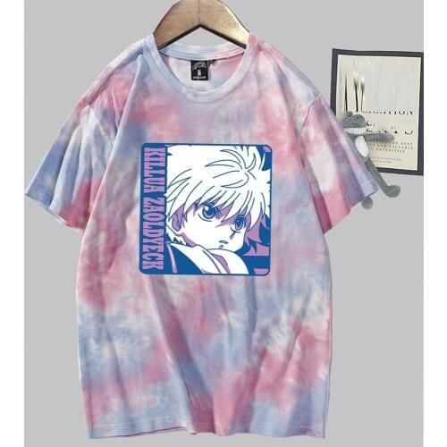 Hot Hunter X Hunter Print T-Shirt Harajuku Anime Cute Killua Zoldyck Street Style T-shirt Clothes Anime Hip Hop Tops Tees