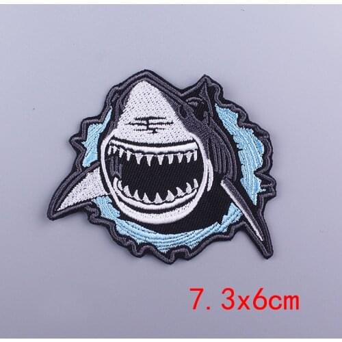 Pulaqi Hippie Rock Patches Punk Joker Patch Embroidered Iron On Patches For Clothes Stripes Patch Skull Badges Stickers Applique