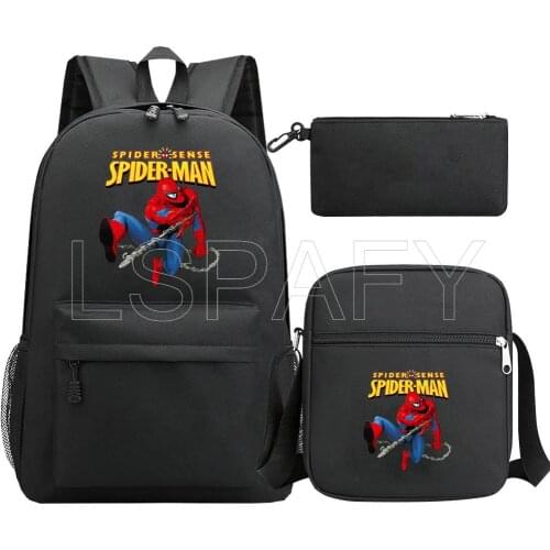 Spiderman Student School Bags Teenager Bag Girls Boys Bookbag Large Bag Streetwear Backpack Children Kids School Backpacks Sets