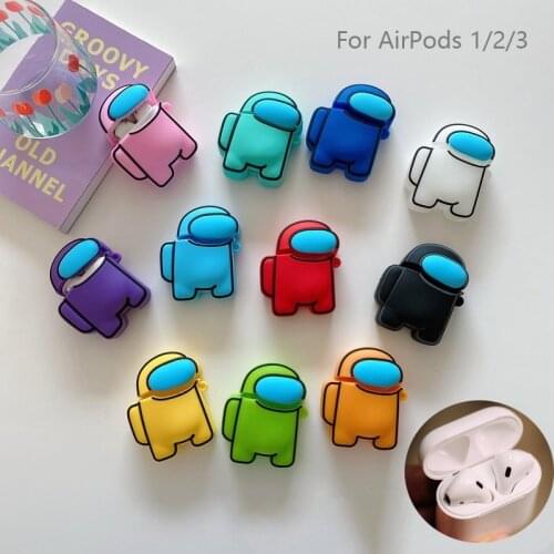 Among Us Soft Silicone Cases for Apple Airpods 1/2 Protective Bluetooth Wireless Earphone Cover for IPhone Air Pods Cartoon Case