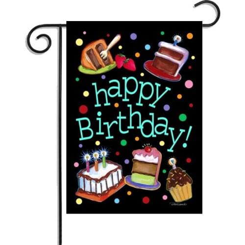 Party Decorative Flag Outdoor & Indoor Flags Polyester Garden Flags Home Yard Banner 30*45cm Birthday Decoration No flagpole