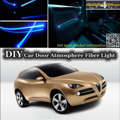 Interior Ambient Light Tuning Atmosphere Fiber Optic Band Lights For Alfa Romeo Kamal AR Door Panel illumination For Tuning