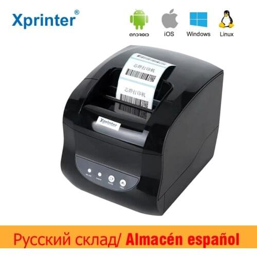 Xprinter Thermal Label Printer Barcode Sticker Receipt Printers 2 In 1 Print Bill Machine 20mm-80mm for Android iOS Windows