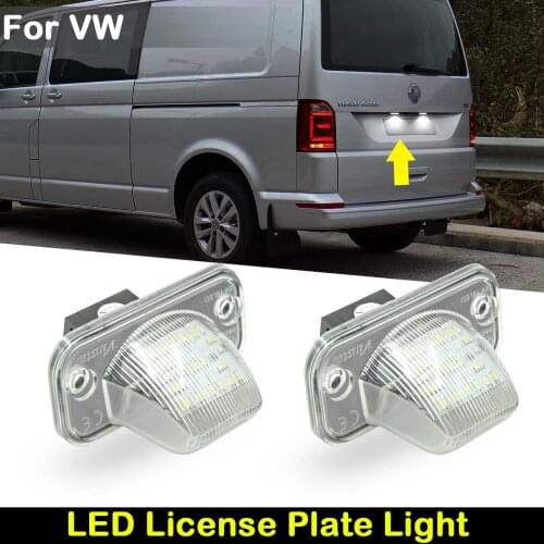 For VW T4 Transporter Syncro Campmob Passat Candy Jetta Touran Car Rear White LED License Plate Light Number Plate Lamp
