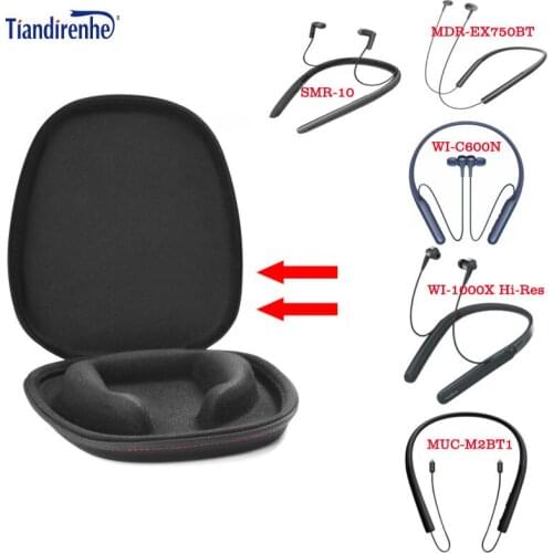 Neck-mounted cover storagebag headphone Music protection box case bag For Sony SMR10 MDR-EX750BT WIC600N WI1000X HIRES MUC-M2BT1