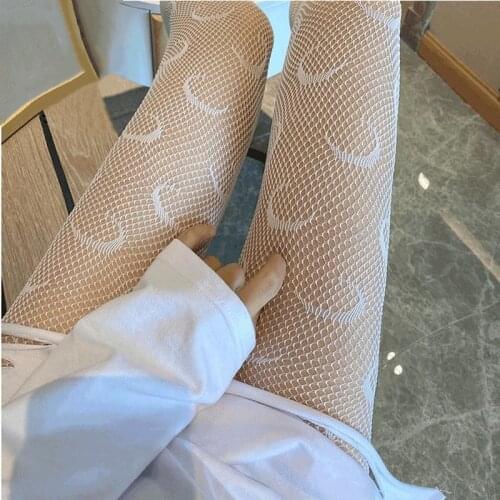 Lolita Style Japanese Kawaii Cute Pantyhose Summer Nylon Mesh Fishnet Tights Stockings Sexy Lingerie Lady Women Thigh High Tight