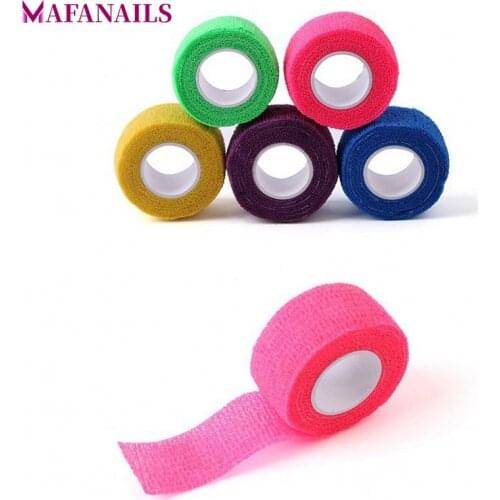 1Roll Non-woven Nail Art Polish Remove Bandage Random Colors Design Nail Tools Elasticity Roll Tape Swathe Napkins Lint-free