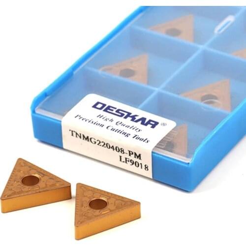10Pcs TNMG220408 TNMG220412-PM LF9018 CNC Lathe Cutting Turning Tools Carbide Machining Insert High Quality Good Wear Resistance
