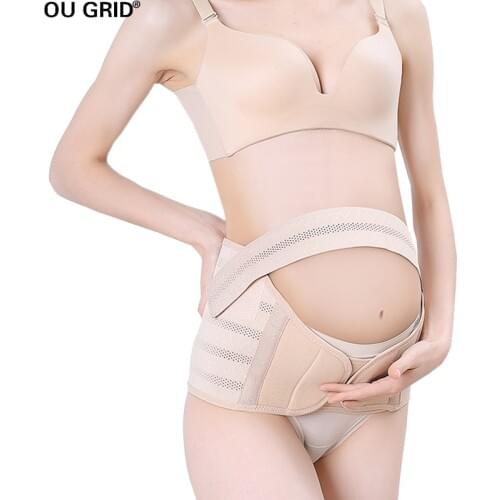 Paskyee 4 in 1 Pregnancy Support Belt Maternity & Postpartum Band - Relieve Back, Pelvic, Hip Pain - Breathable Belly Band