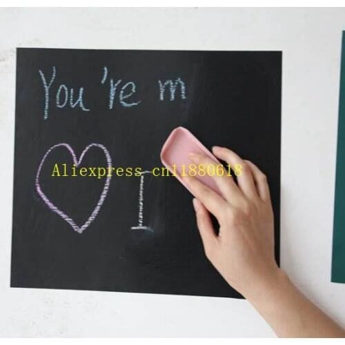 50pcs/lot Fast shipping 30*40cm DIY Wall paper Blackboard Chalkboard Wall Paper Decal Removable Sticker Chalk Board For child