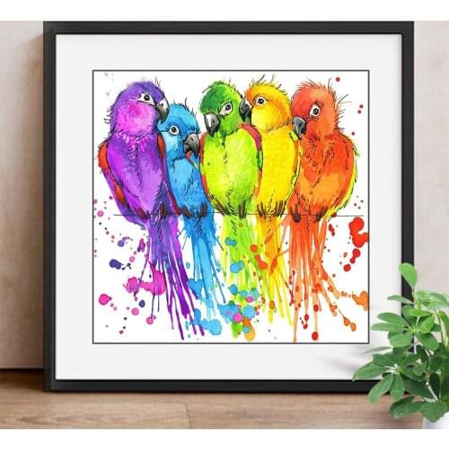 5D DIY Diamond Painting Birds Full Square Diamond Mosaic Animal Diamond Embroidery Cross Stitch Resin Drill Handmade