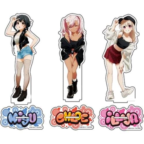 Anime FGO Fate/kaleid liner Illyasviel von Einzbern Merlin Acrylic Figure Stand Display Model Plate Cosplay Desktop Decor