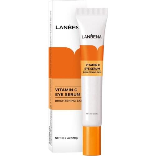 LANBENA Vitamin C Eye Serum Brightening Fading Dark Circles Bags Eye Lines Anti-Wrinkle Anti Aging Firming Against Puffiness