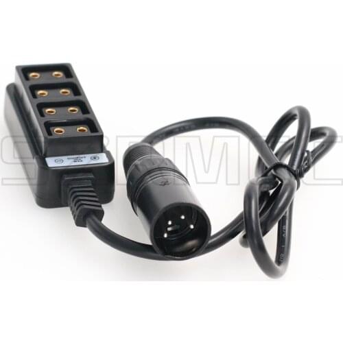 Anton Bauer Battery 4 Pin XLR to 4 Port D tap P Tap Splitter Cable for ARRI RED/TVLOGIC Camera