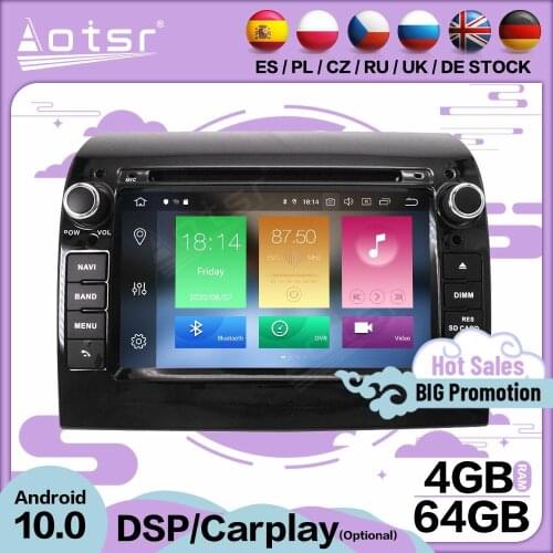 Carplay Multimedia Stereo Android 10 Player For FIAT DUCATO 2011 2012 2013 2014 2015 GPS BT Audio Radio 2 Din Receiver Head Unit