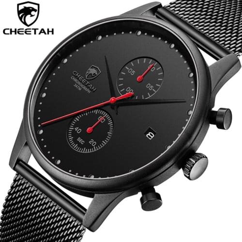 CHEETAH High Quality Men Watches Luxury Brand Waterproof Calendar Sport Male Clock Mens Quartz Wrist Watch Relogio Masculino