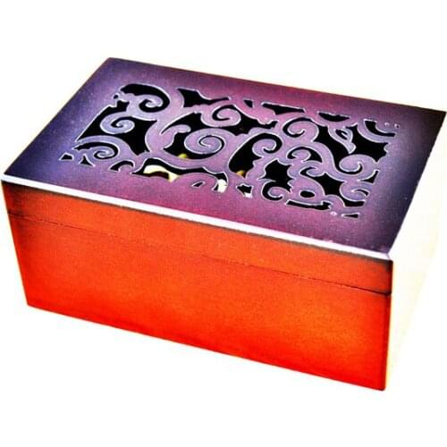 Wood Carved Square Shape Music Box Gift for Birthday/Valentines day, Music Box Melody Castle in the Sky