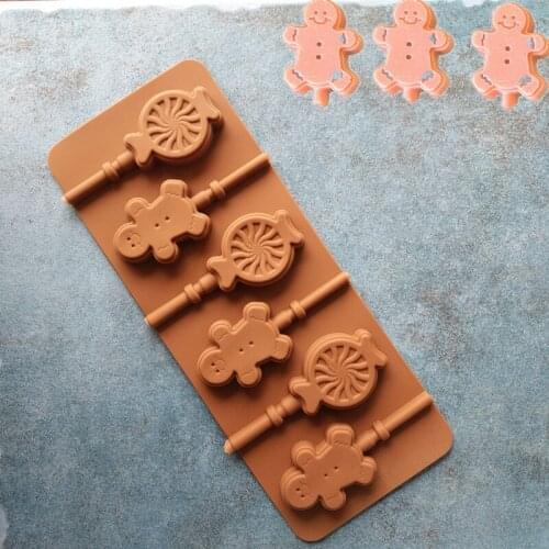 DIY Cute Lollipop Silicone Fondant Kitchen Baking Decoration Tool A761