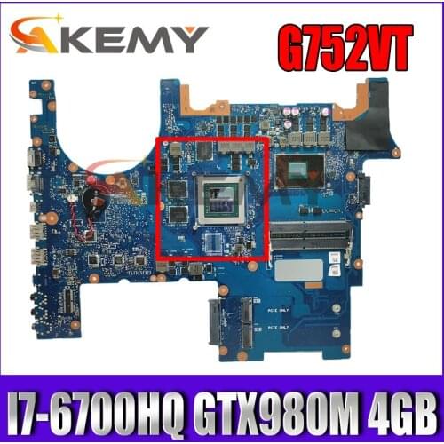 G752VY MB._0M/I7-6700HQ/AS GTX980M 4GB Mainboard For Asus ROG G752VY G752VT G752VS G752V G752VM Laptop Motherboard 100% Tested